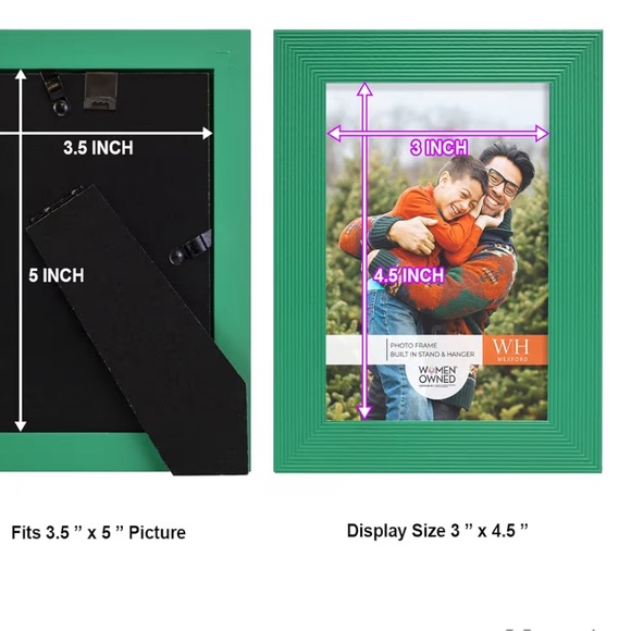 Green Picture Frame Set 3.5x5” - Picture 3 of 5